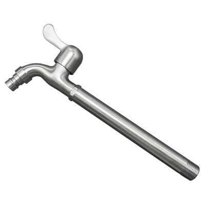 304不锈钢加长龙头入墙式4分防溅