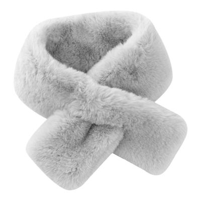 冬双面加厚仿兔毛男女围脖保暖