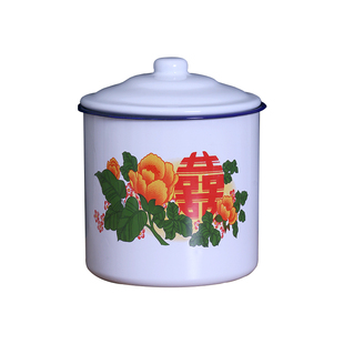 尹正同款搪瓷杯怀旧超特大号容量老干部泡面碗老式双喜铁茶缸带盖