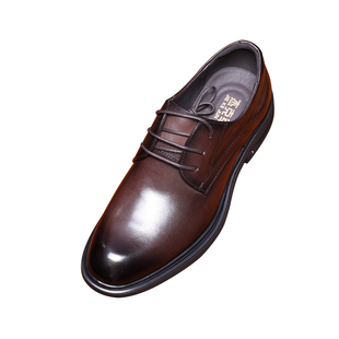 皮鞋男商务正装头层牛皮系带英伦软皮软底通勤休闲新郎结婚正装鞋