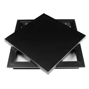 成品铝合金黑色检修口盖板天花中央空调吊顶排下水管装饰天棚烟道
