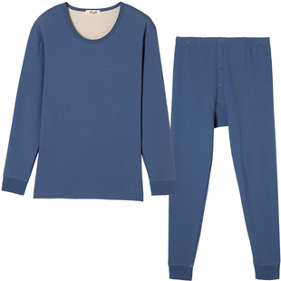 顶呱呱保暖内衣男加厚加绒冬季女秋衣秋裤纯棉情侣毛衫套装顶瓜瓜