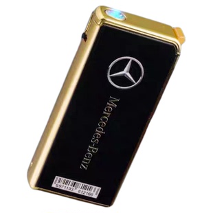 创意车标50支金属直冲防风打火机批发耐用充气一次性火机定制广告