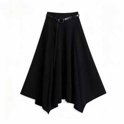 不规则毛呢半身裙女秋冬
