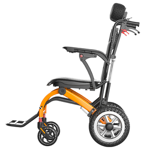 德国芝卫后躺手动轮椅车轻便折叠小型便携老人专用拉杆手推代步车