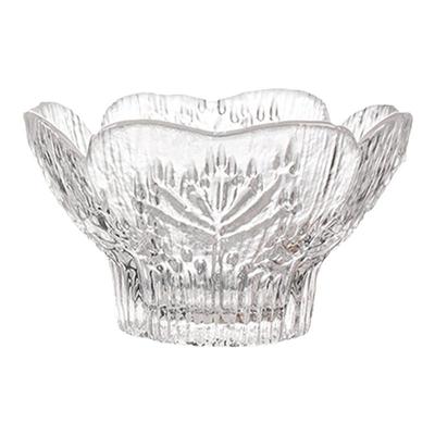 花瓣浮雕玻璃甜品碗高颜值透明碗
