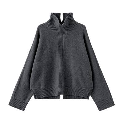 CUBIC纯羊毛休闲高领毛衣