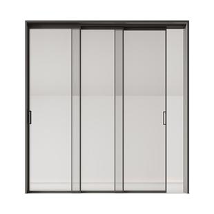 TATA木门铝合金隐形折叠门厨房推拉门三联动推拉门玻璃门LB105