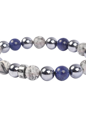 圣诞礼物|FOUNDIN凡汀 天然青金石太赫兹石多宝手链男手串女