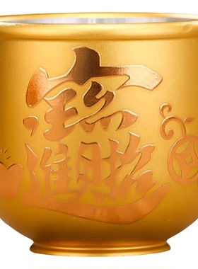 新款合金供水杯家用财神供酒杯佛前供佛水杯供奉观音净水杯贡水杯