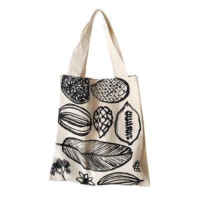 棉麻布艺树叶印花森女chic单肩包