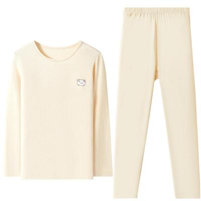 红豆绒棉花糖儿童棉毛衫秋衣秋裤男孩保暖内衣套装女孩打底衫冬季