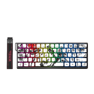 狼蛛WIN60HE升级版涂鸦系列磁轴电竞有线键盘男生游戏电竞专用