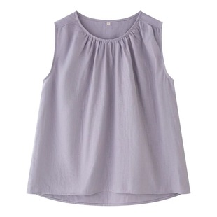 可外穿全棉背心睡衣女款夏季2025新款薄款无袖单上衣家居服套装