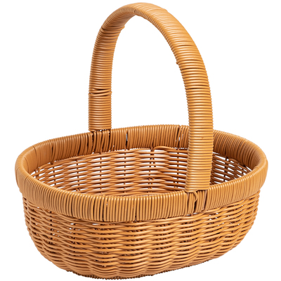 竹编收纳篮手提水果篮