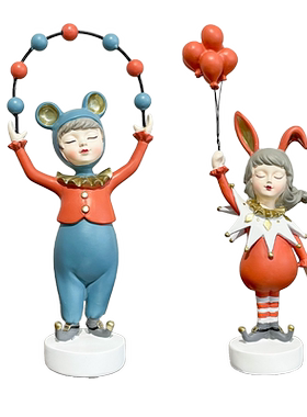 鸟与花家树脂儿童房摆件