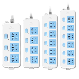 公牛插座家用独立开关分控多位多功能拖接线板3米5电排插板带长线