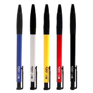 晨光圆珠笔黑色按压式蓝色0.7mm批发文具用品学生用子弹头多色油笔按动笔芯原子笔办公红色圆珠笔