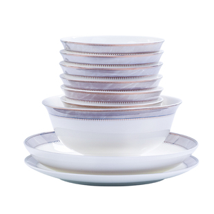 2026新款高颜值碗碟套装家用轻奢景德镇陶瓷骨瓷餐具碗筷乔迁送礼