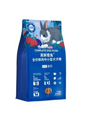 蓝氏真鲜猎兔鲜肉狗粮冻干双拼低脂控体减肥减脂美毛狗粮全犬通用