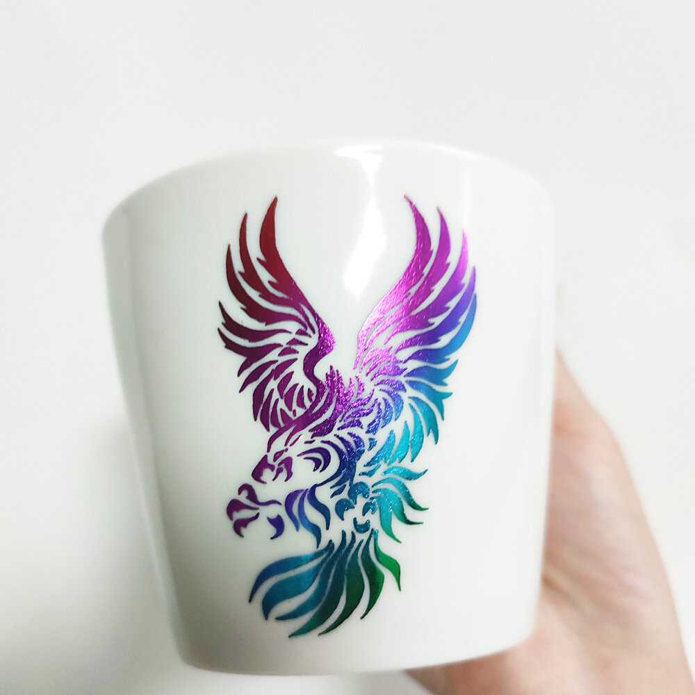 激光可撕膜水转印纸 烫金效果水贴纸陶瓷烫金转印贴纸打印纸材料