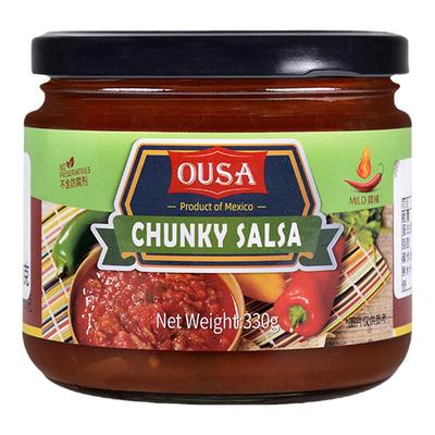 进口欧萨0脂莎莎酱休闲蘸酱330g