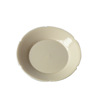 煮雪定瓷原矿釉手拉坯葵口碟杯垫浅口洗全手工宫廷风定窑精品