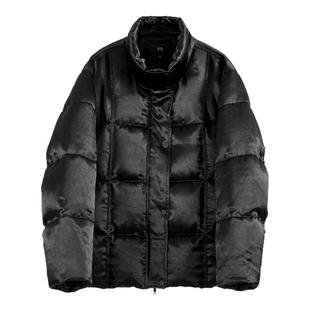 日着【非遗归途】醋酸短款羽绒服女2025新款宽松黑色加厚冬季外套