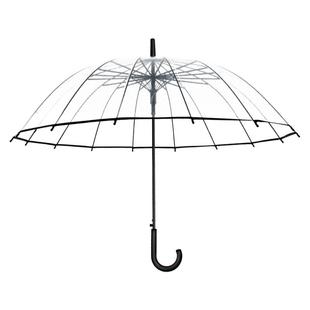 16骨透明雨伞长柄大号双人女白色网红雨伞晴雨两用结实抗风定制伞
