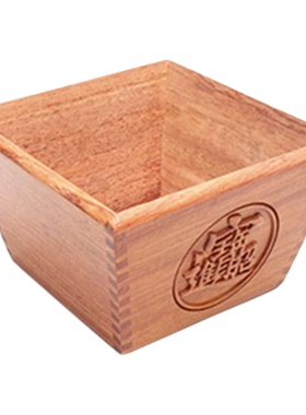 红木日进斗金米斗限量实木摆件