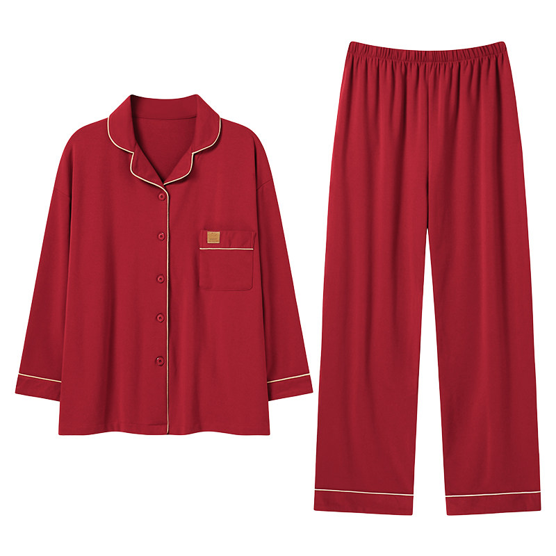 情侣红色睡衣家居服女结婚本命年