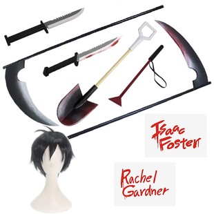 杀戮的天使艾扎克zack瑞吉儿梅森cos服铁锹镰刀小刀举牌假发道具