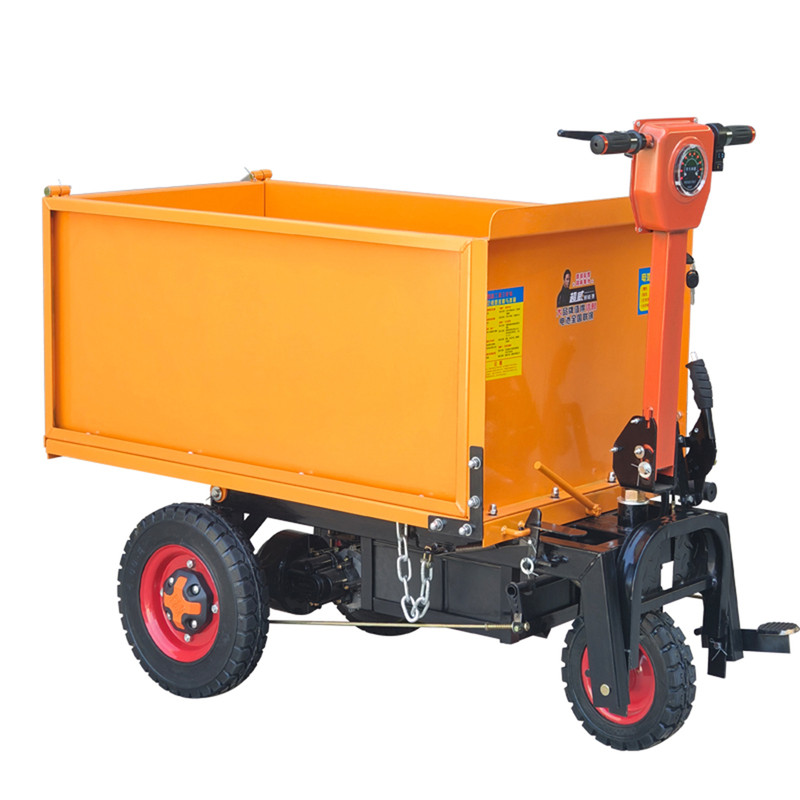 电动三轮车工地工程车搬运车拉砖车拉灰斗车拉砂浆车养殖场翻斗车
