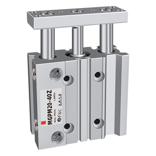 气动导杆SMC型三杆三轴气缸MGPM12/16/32/50-10螺纹带磁顶升MGPL