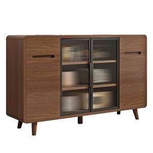 实木餐边柜靠墙一体储物柜厨房橱柜茶水柜边柜收纳柜客厅置物柜