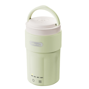 小熊便携式烧水杯加热水杯旅行小型保温杯自动加热煮水杯电热水杯