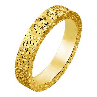 金色碎冰冰戒指镀s925纯银简约指环小众设计高级感闺蜜女友送礼物