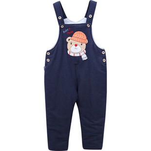 小数点背带棉裤冬小儿童加厚保暖男女宝宝休闲外穿夹棉裤子可开档