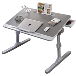 可升降折叠床上小桌子简约宿舍学生写字床上书桌学习调节高度支架家用卧室坐地飘窗懒人笔记本电脑办公小桌板