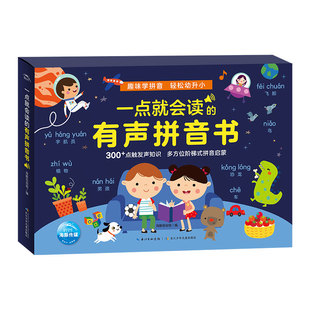 一点就会读的有声拼音书usb充电版2-3-4-5岁宝宝汉语拼音启蒙认知有声点读书单韵母声母复韵母鼻韵母整体认读音节发声书幼儿园教材