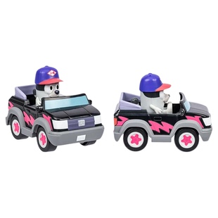 Bluey布鲁伊迷你车小汽车消防车敞篷车模型玩具仿真车儿童礼物3岁