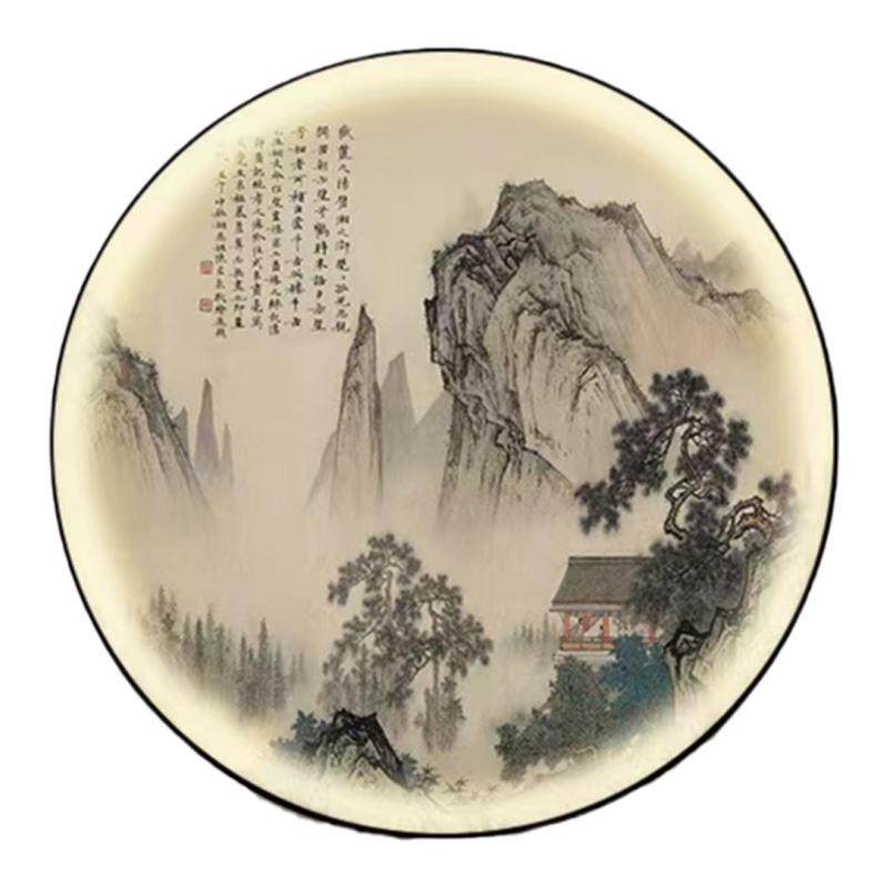 带灯装饰画入户玄关装饰画中古风