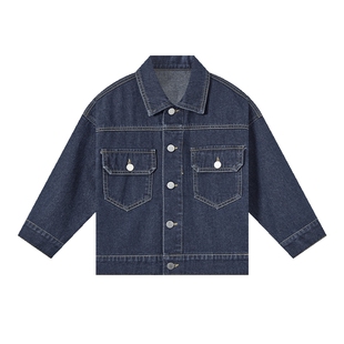 多多家男童牛仔外套2026春秋款新款儿童中大童印花牛仔服上衣春装
