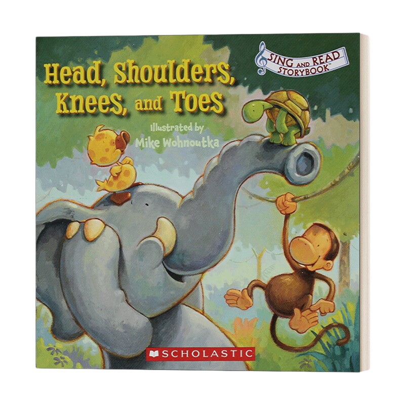 英文原版 Sing and Read Storybook Head  Shoulders  Knees  and Toes 由头到脚 英语童谣故事书 英文版 进口英语原版书籍