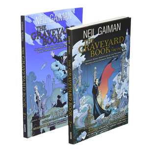 坟场之书1-2册 全彩漫画 英文原版小说 The Graveyard Book Graphic Novel Volume 1-2 尼尔盖曼 鬼妈妈coraline作者 进口英语书籍
