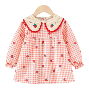 儿童罩衣吃饭围兜防水防脏宝宝洋气围裙婴儿护衣秋冬季女孩反穿衣