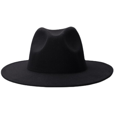 网红礼帽男大头围法式毛呢爵士帽