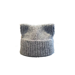 现在就出发胡先煦同款灰色猫耳朵帽子秋冬毛线帽冷帽2026新款纯色