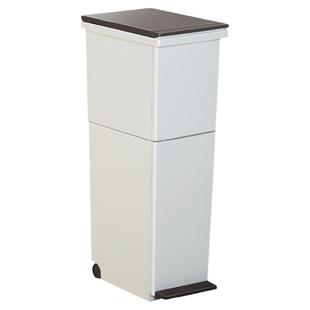 双层厨房分类垃圾桶干湿分离家用脚踩按压式大号出口窄缝高垃圾箱