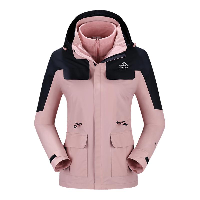 【成毅同款】伯希和山色户外冲锋衣女三合一男防风防水登山服外套